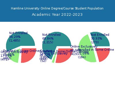Hamline University 2023 Online Student Population chart