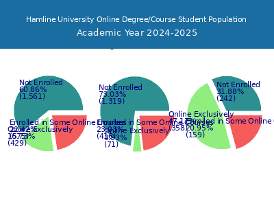 Hamline University 2025 Online Student Population chart