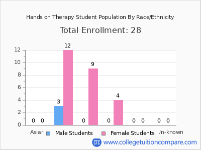 Hands on Therapy 2025 Student Population by Gender and Race chart