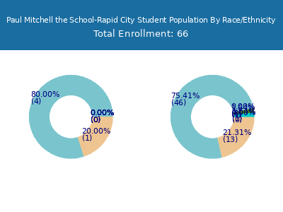 Paul Mitchell the School-Rapid City 2025 Student Population by Gender and Race chart