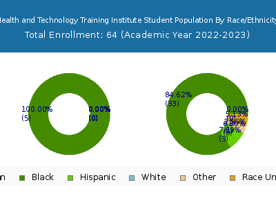 Health and Technology Training Institute 2023 Student Population by Gender and Race chart