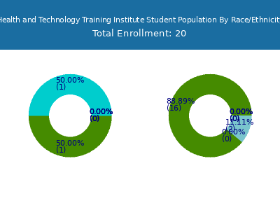Health and Technology Training Institute 2025 Student Population by Gender and Race chart