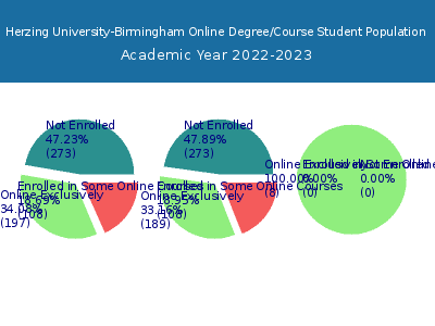 Herzing University-Birmingham 2023 Online Student Population chart