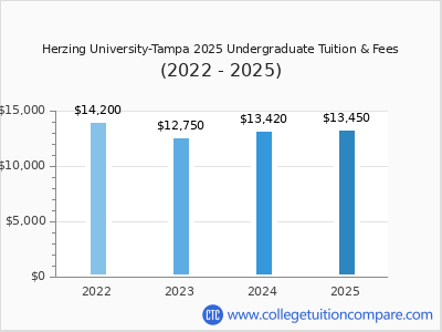 Herzing University-Tampa 2025 undergraduate tuition chart