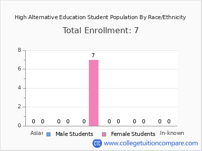 High Alternative Education 2025 Student Population by Gender and Race chart