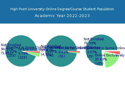 High Point University 2023 Online Student Population chart