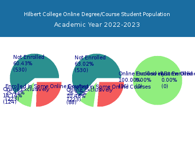 Hilbert College 2023 Online Student Population chart
