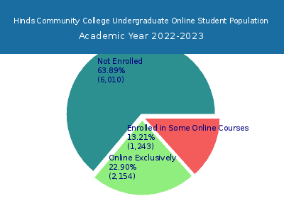 Hinds Community College 2023 Online Student Population chart