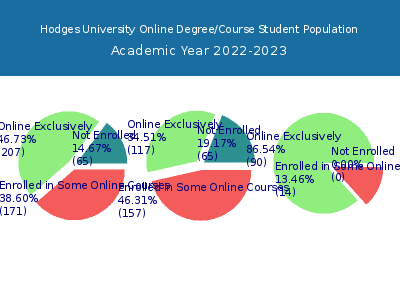Hodges University 2023 Online Student Population chart