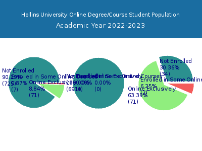 Hollins University 2023 Online Student Population chart