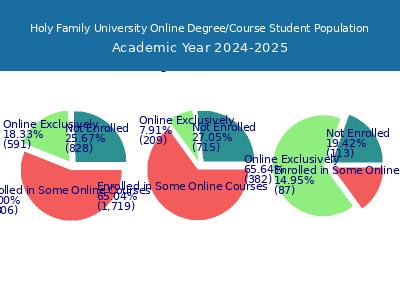 Holy Family University 2025 Online Student Population chart