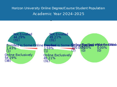Horizon University 2025 Online Student Population chart
