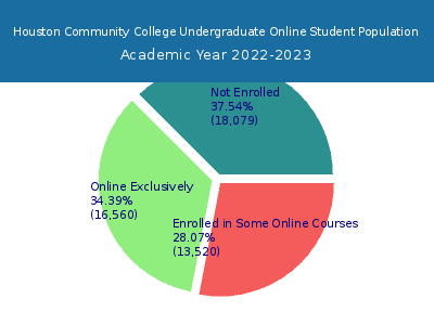Houston Community College 2023 Online Student Population chart