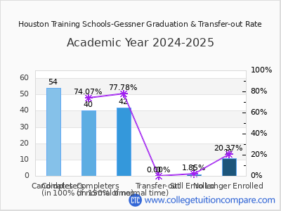 Houston Training Schools-Gessner 2025 Graduation Rate chart