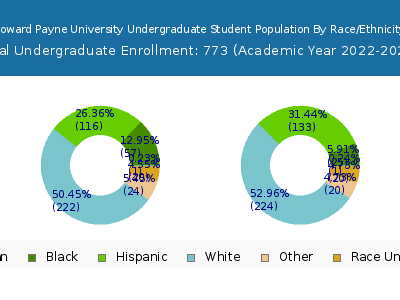 Howard Payne University 2023 Undergraduate Enrollment by Gender and Race chart
