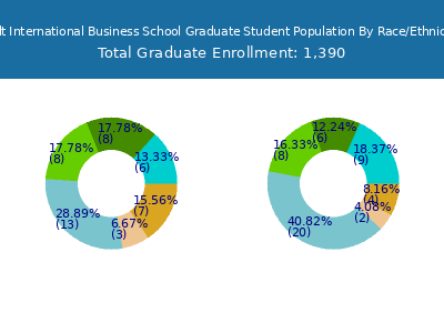 Hult International Business School 2025 Graduate Enrollment by Gender and Race chart
