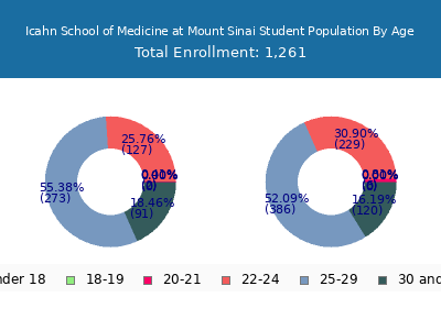 Icahn School of Medicine at Mount Sinai 2024 Student Population Age Diversity Pie chart