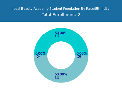 Ideal Beauty Academy 2025 Student Population by Gender and Race chart