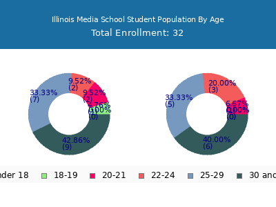 Illinois Media School 2024 Student Population Age Diversity Pie chart