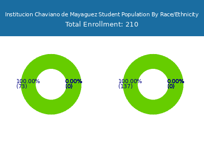 Institucion Chaviano de Mayaguez 2025 Student Population by Gender and Race chart