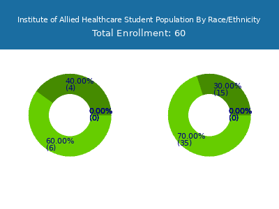 Institute of Allied Healthcare 2025 Student Population by Gender and Race chart