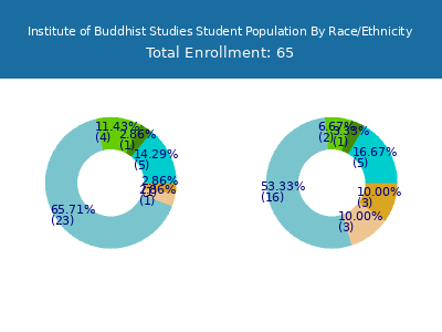 Institute of Buddhist Studies 2025 Student Population by Gender and Race chart