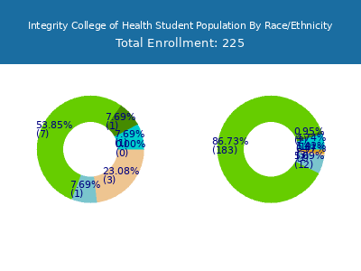 Integrity College of Health 2025 Student Population by Gender and Race chart