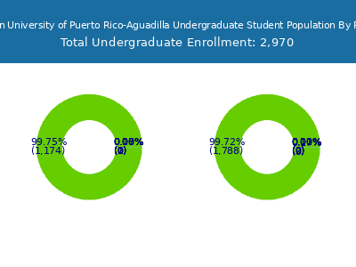 Inter American University of Puerto Rico-Aguadilla 2025 Undergraduate Enrollment by Gender and Race chart