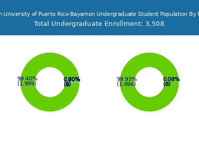 Inter American University of Puerto Rico-Bayamon 2025 Undergraduate Enrollment by Gender and Race chart
