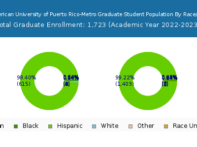 Inter American University of Puerto Rico-Metro 2023 Graduate Enrollment by Gender and Race chart