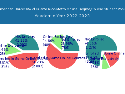 Inter American University of Puerto Rico-Metro 2023 Online Student Population chart