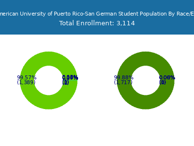 Inter American University of Puerto Rico-San German 2025 Student Population by Gender and Race chart