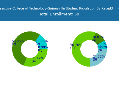 Interactive College of Technology-Gainesville 2025 Student Population by Gender and Race chart