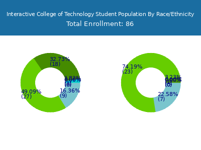 Interactive College of Technology 2025 Student Population by Gender and Race chart