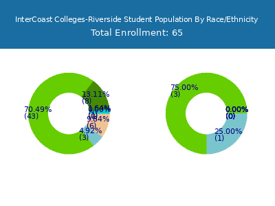 InterCoast Colleges-Riverside 2025 Student Population by Gender and Race chart
