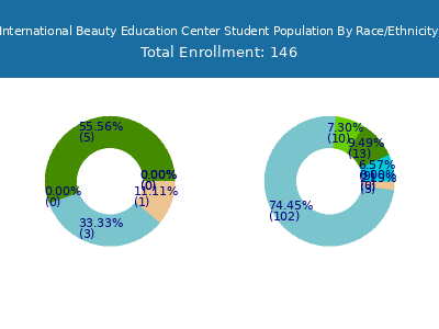 International Beauty Education Center 2025 Student Population by Gender and Race chart