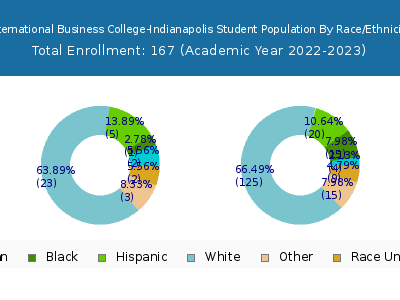 International Business College-Indianapolis 2023 Student Population by Gender and Race chart
