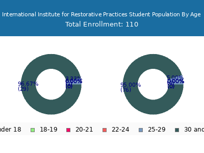 International Institute for Restorative Practices 2025 Student Population Age Diversity Pie chart