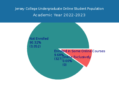 Jersey College 2023 Online Student Population chart