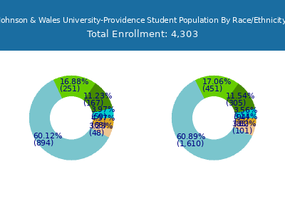 Johnson & Wales University-Providence 2025 Student Population by Gender and Race chart