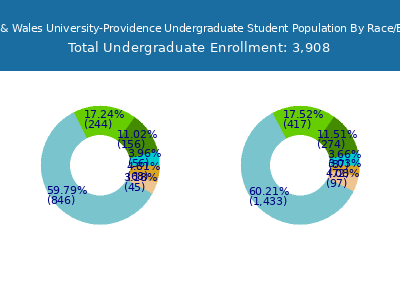 Johnson & Wales University-Providence 2025 Undergraduate Enrollment by Gender and Race chart