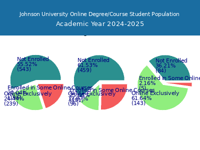 Johnson University 2025 Online Student Population chart