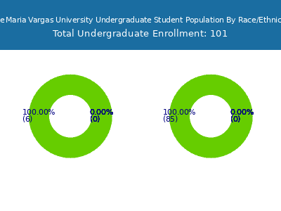 Jose Maria Vargas University 2025 Undergraduate Enrollment by Gender and Race chart