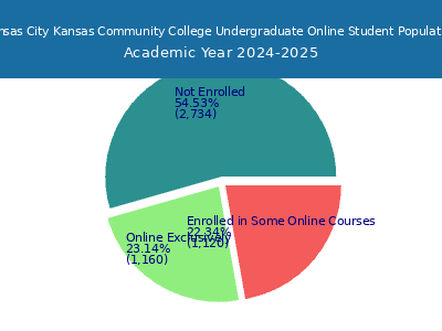 Kansas City Kansas Community College 2025 Online Student Population chart