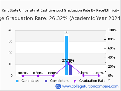 Kent State University at East Liverpool graduation rate by race