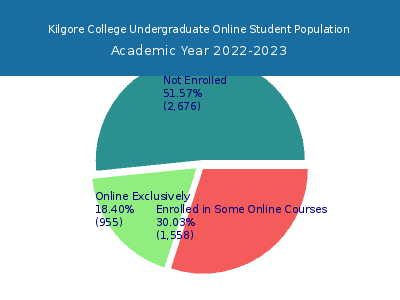 Kilgore College 2023 Online Student Population chart
