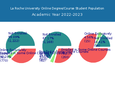 La Roche University 2023 Online Student Population chart