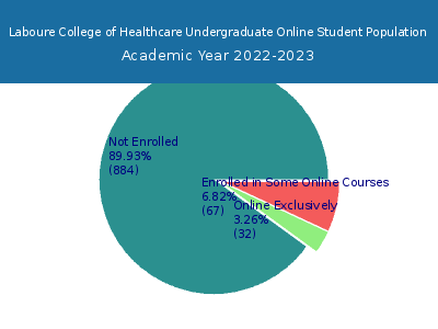 Laboure College of Healthcare 2023 Online Student Population chart