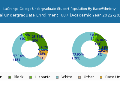 LaGrange College 2023 Undergraduate Enrollment by Gender and Race chart
