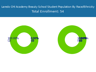 Laredo CHI Academy Beauty School 2025 Student Population by Gender and Race chart